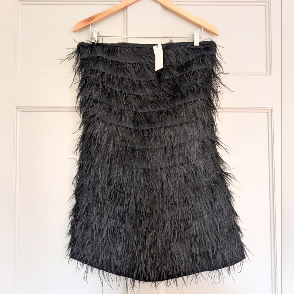 NWT Vineet Bahl Feather Mini Dress